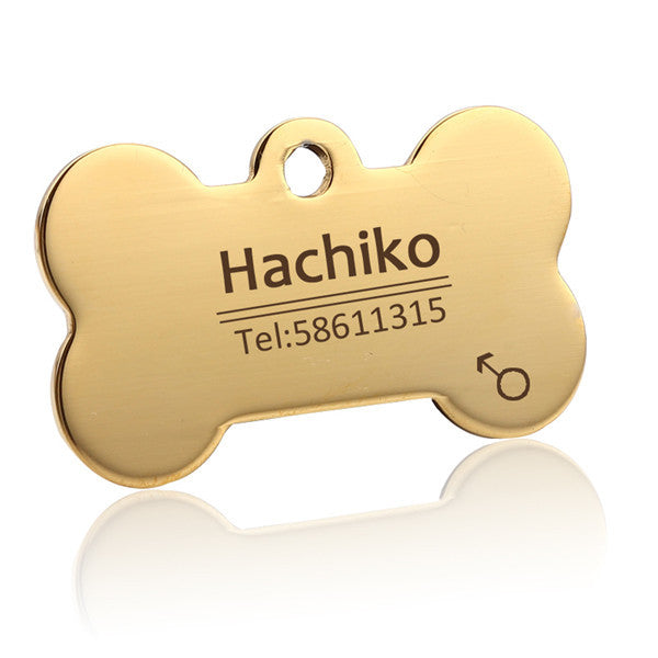 Free engraving Pet Dog cat collar accessories Decoration Pet ID Dog Tags Collars stainless steel cat tag customized tag