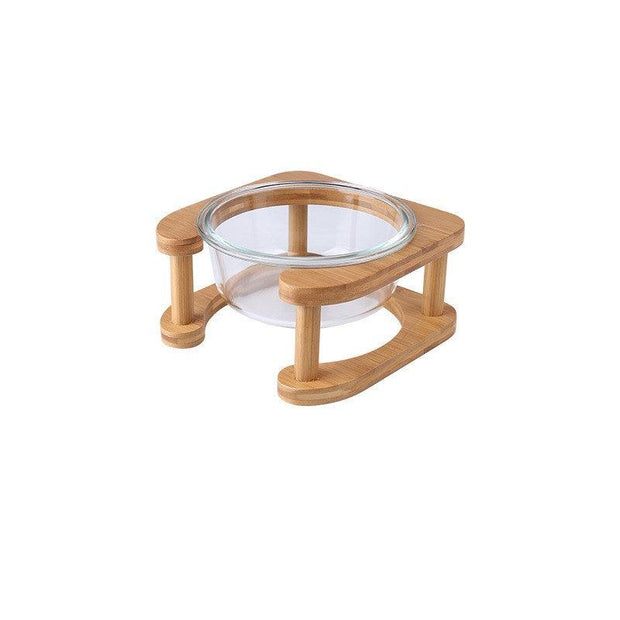 Elegant Glass Cat Food Bowl Set - Stylish And Functional Pet Dining Solution-3